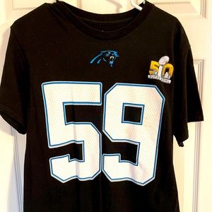 Vintage Carolina Panthers Tshirt #59 Luke Kuechly.